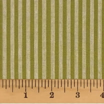 JCS Sage Green Stripe Homespun Cotton Fabric Sold by the Yard