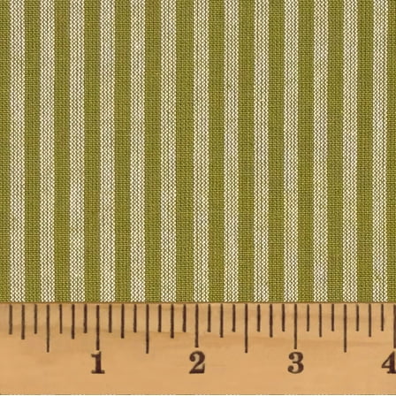 JCS Sage Green Stripe Homespun Cotton Fabric Sold by the Yard