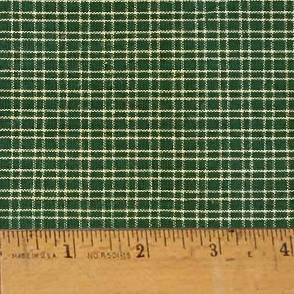 JCS Timber Green 1 Plaid Homespun Cotton Fabric Sold by the Yard
