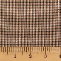 JCS Walnut Brown Plaid Homespun Cotton Fabric Sold by the Yard