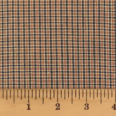 JCS Walnut Brown Plaid Homespun Cotton Fabric Sold by the Yard