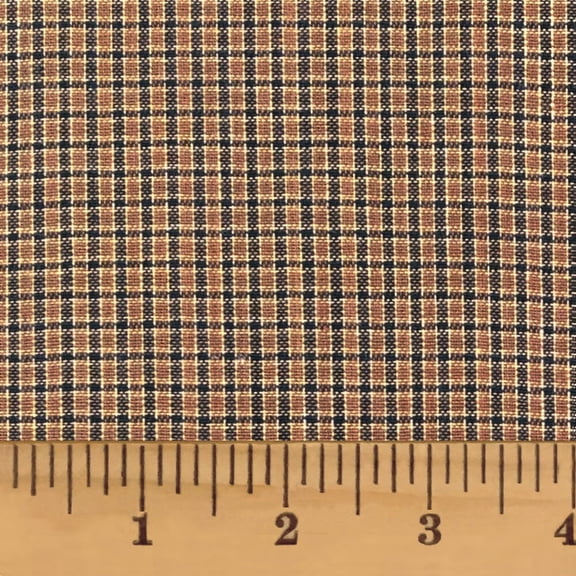 JCS Walnut Brown Plaid Homespun Cotton Fabric Sold by the Yard