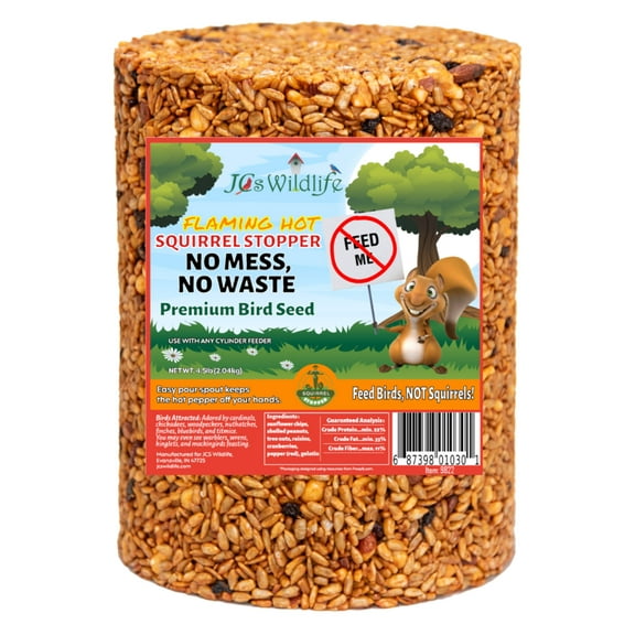 JCS Wildlife Squirrel Stopper No Mess, No Waste Large Cylinder 4.5lbs (1-Pack)