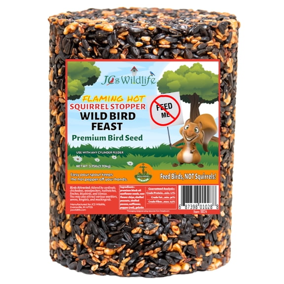 JCS Wildlife Squirrel Stopper Wild Bird Feast Large Cylinder 3.75lbs