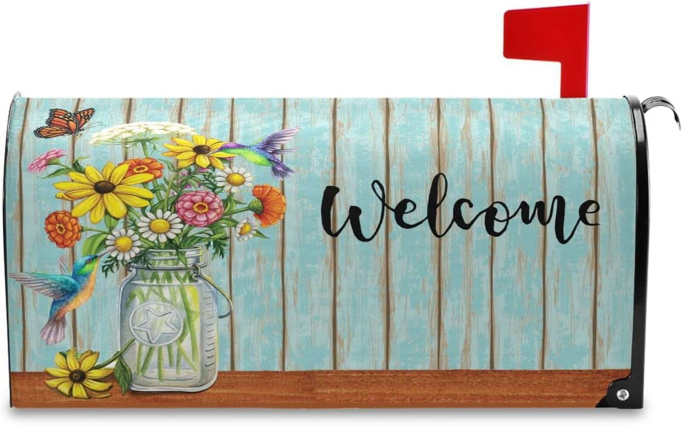 JCSHIT Happy Valentine's Day Cat Mailbox Cover Standard Size Red Pink