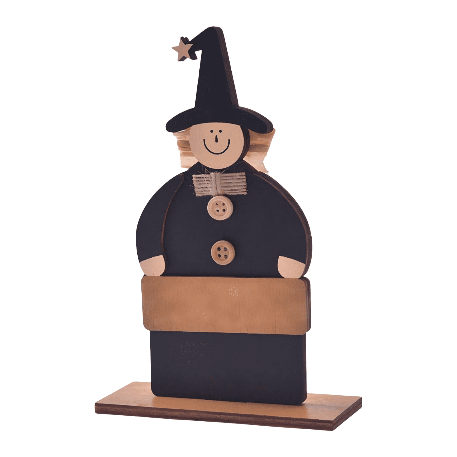 JCToys Halloween Wooden Witch Ghost with Stacked Pumpkins Tabletop ...