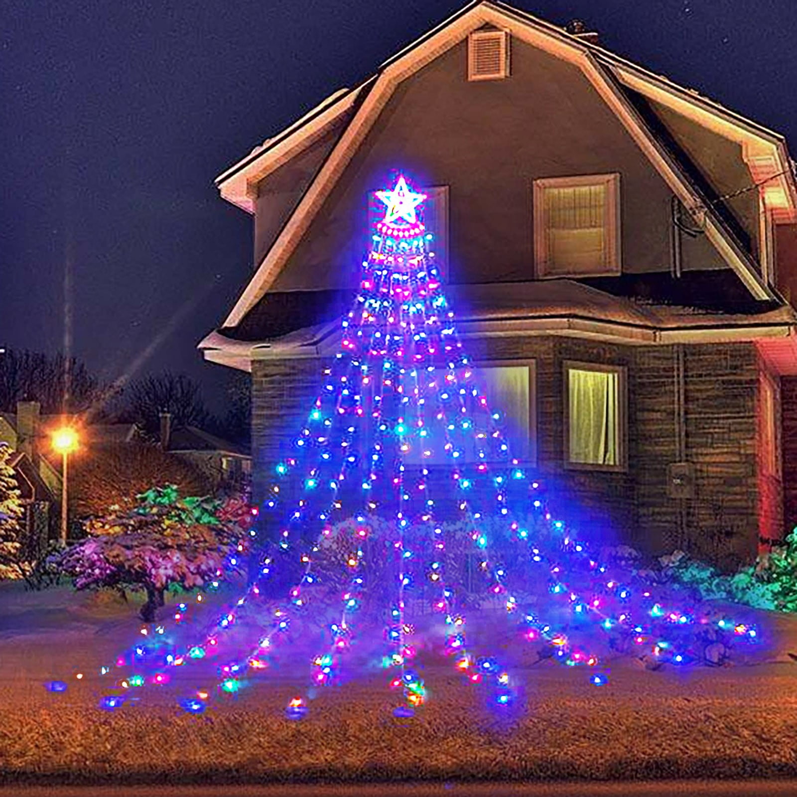 JCXAGR Outdoor Christmas Decorations Star Light,16.4 Ft 344 LED ...