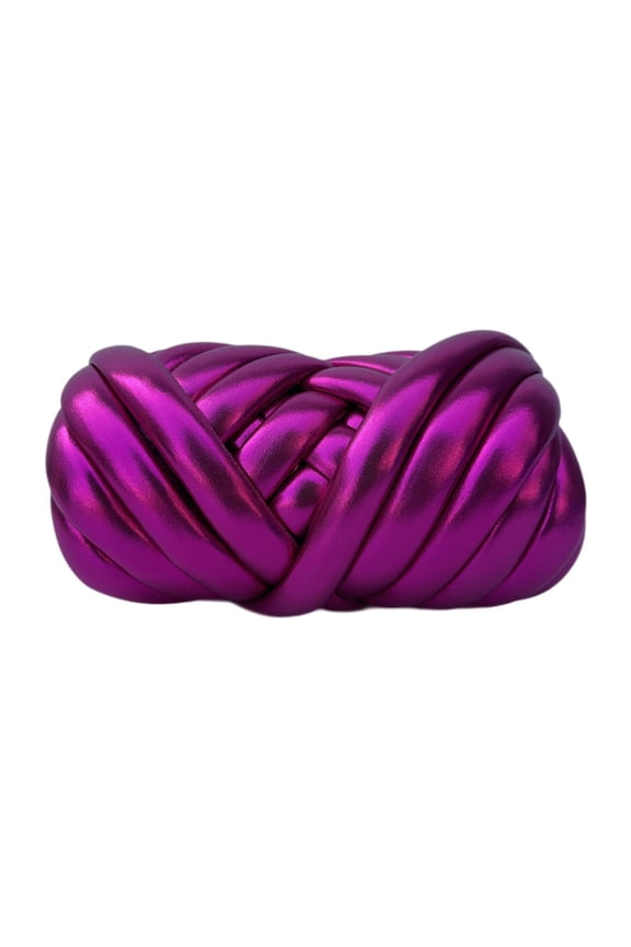 Cotton Polyester Chunky Yarn Tube Giant Yarn Woven Hand Knit Weight Yarn Bulky Yarn for Crochet Blanket Macrame Hats Cushion , Rose red