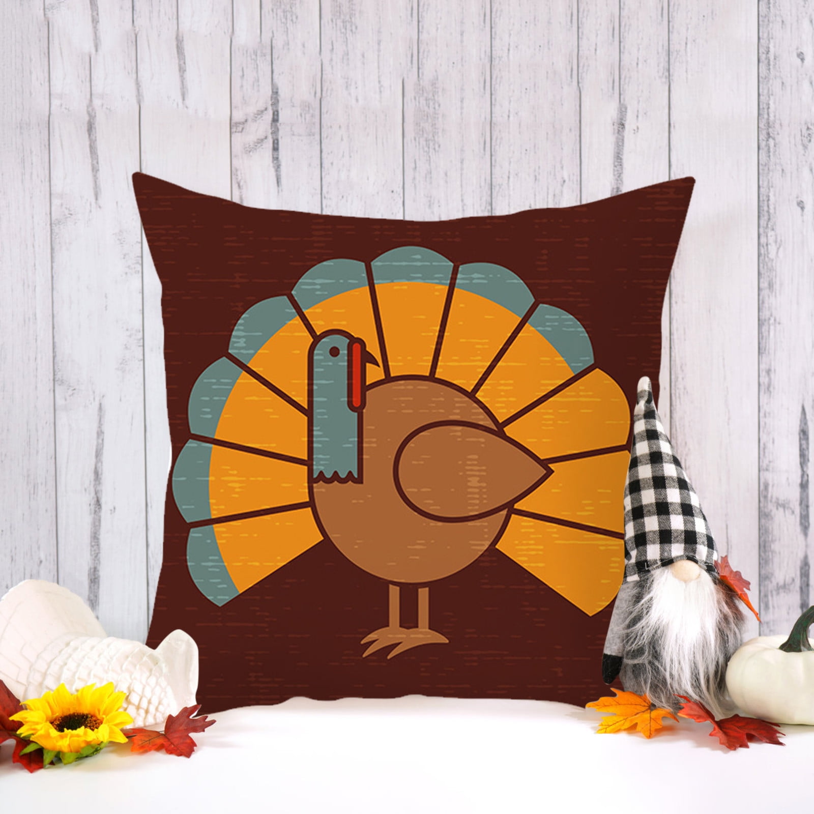 JCXAGR Throw Pillows For Couch Fall Pillow Covers Thanksgiving Turkey