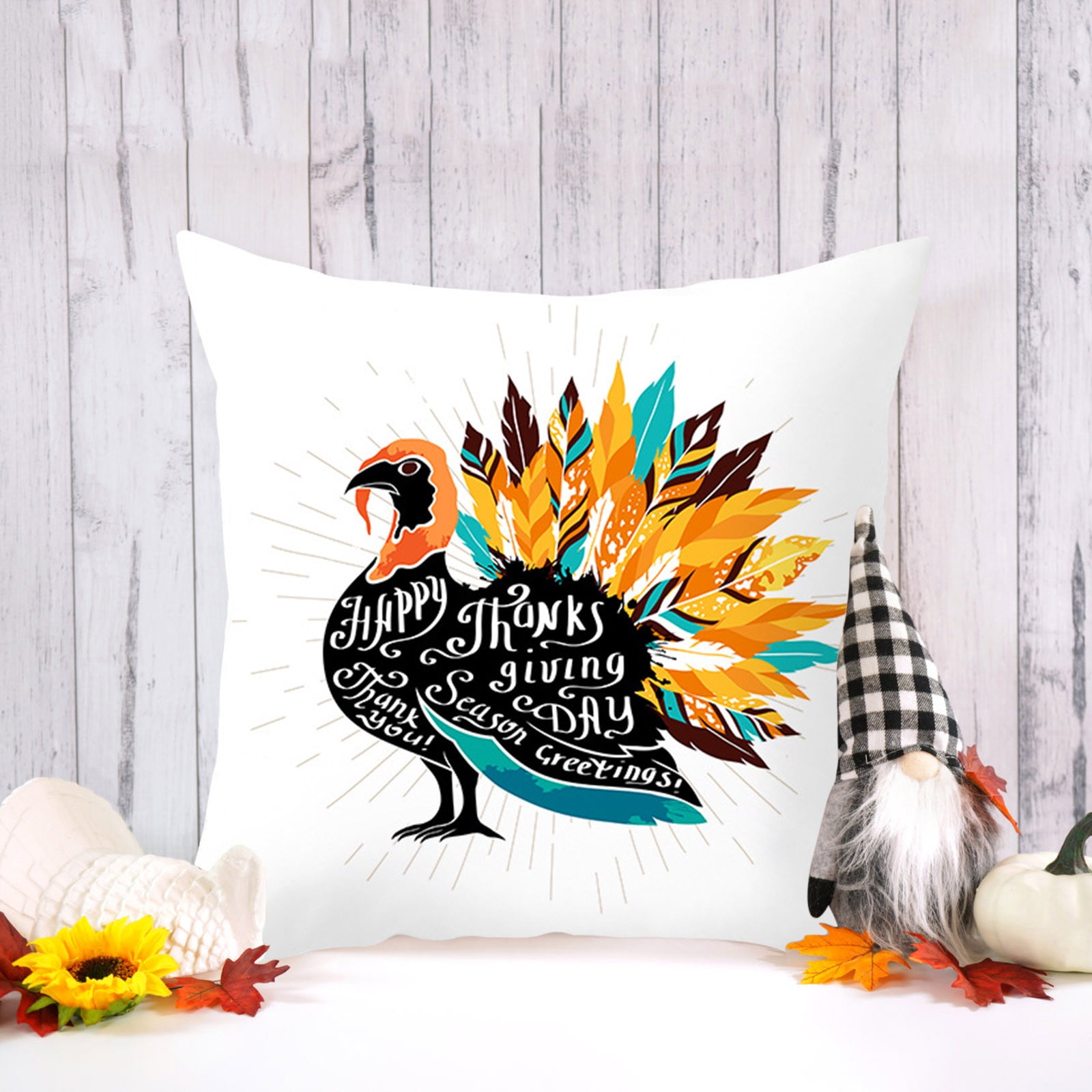 JCXAGR Throw Pillows For Couch Fall Pillow Covers Thanksgiving Turkey