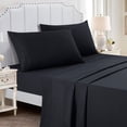 thumbnail image 1 of JCrown Premium Hotel Style Bed Sheets – Rich and Soft Hand, Breathable, and Cooling – Resistant to Wrinkle, Shrinkage, Fade, and Stain – Easy Care (Black, Full), 1 of 6