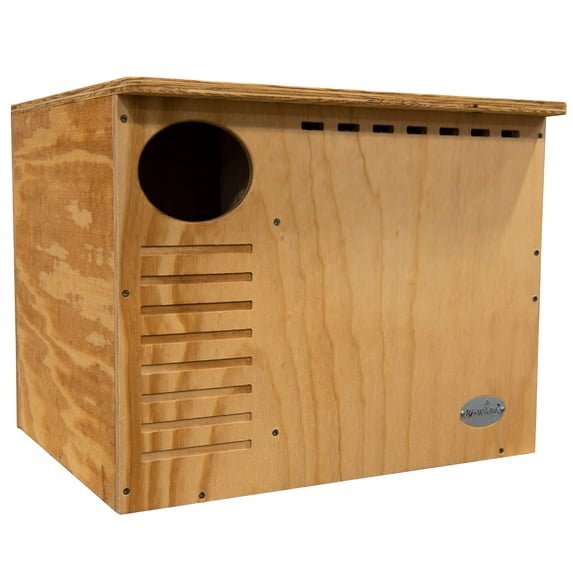 JCs Wildlife Barn Owl Nesting Box: Do It Yourself Assembly Kit - Build Your Own Barn Owl Box - Screws, Mounting Hardware, Instructions and Nesting Material Included
