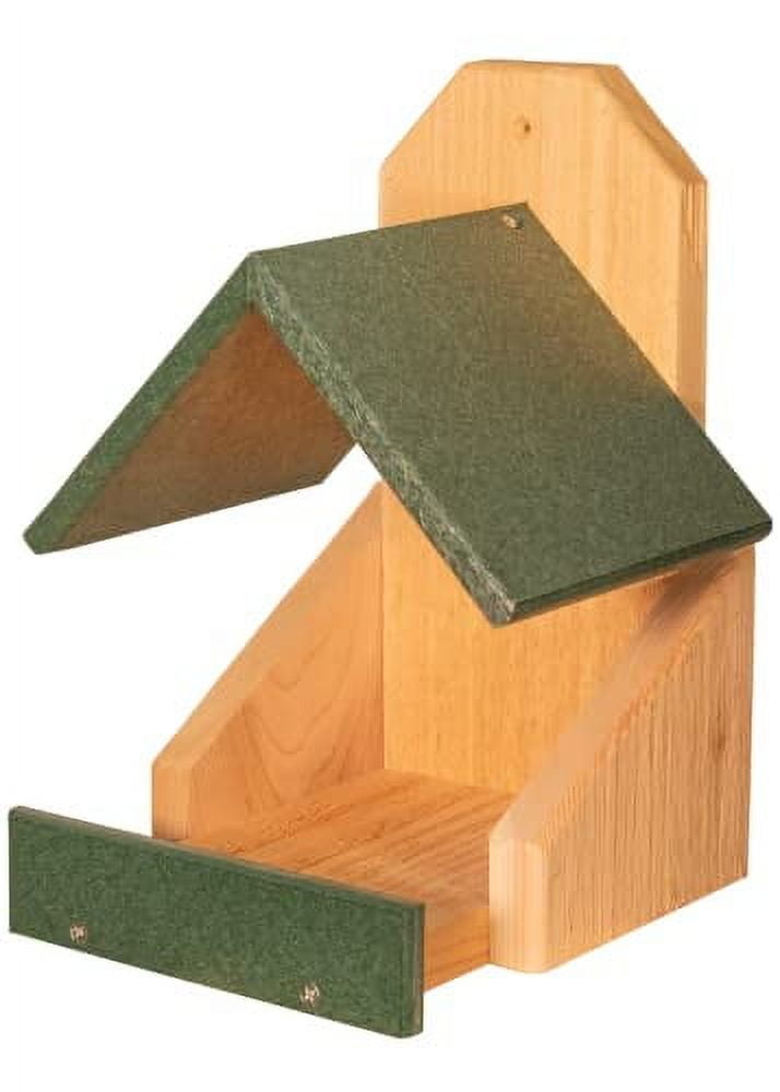Green Cedar and Poly Lumber Wall-Mounted Birdhouse
