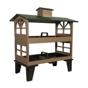 JCs Wildlife Double Colossal Ground Fly Thru Bird Feeder Green/Tan