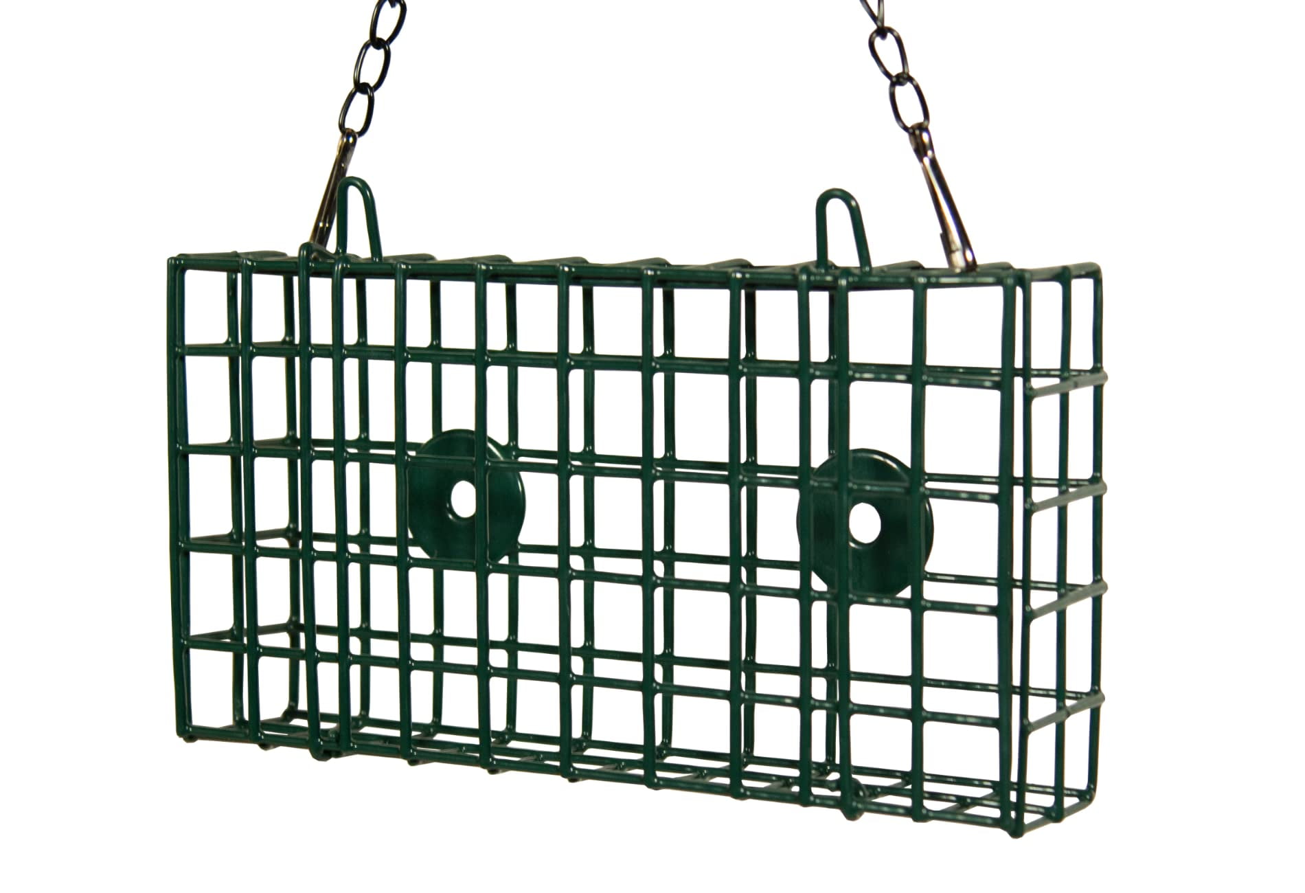Green PVC Coated Double Suet Bird Feeder Cage
