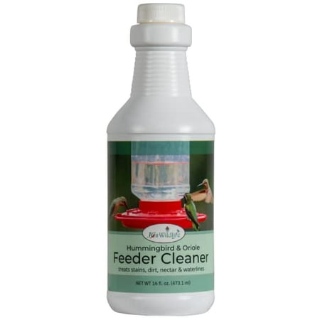 JCs Wildlife Hummingbird & Oriole Feeder Cleaner, 16 oz. (Refill Bottle-1 Bottle)
