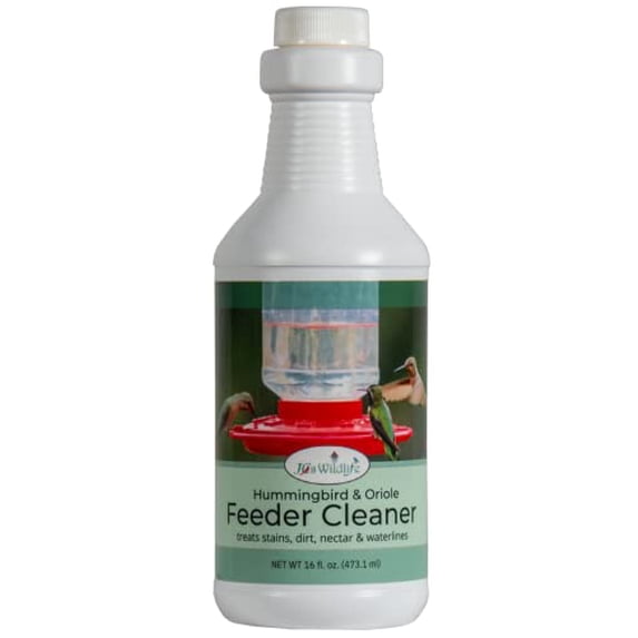 JCs Wildlife Hummingbird & Oriole Feeder Cleaner, 16 oz. (Refill Bottle-1 Bottle)