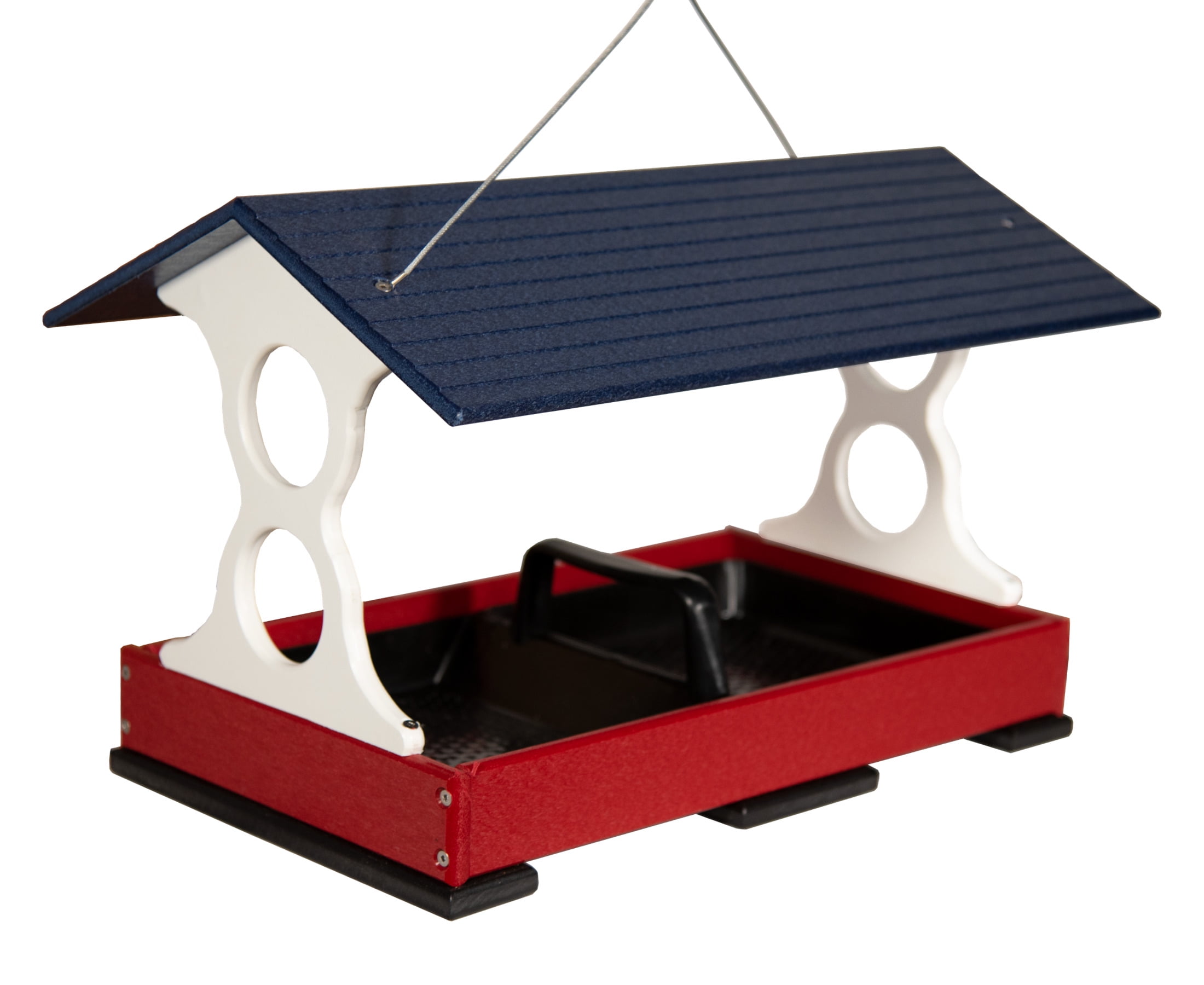 JCs Wildlife Large Fly Thru Bird Feeder (Patriotic, Feeder Only)