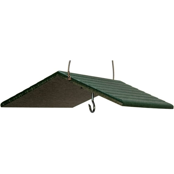 JCs Wildlife Poly Weather Cover - Rain Guard - Hang Bird Feeder or House Underneath for Protection from Rain or Snow - Easy to Clean and Use (Medium, Green)