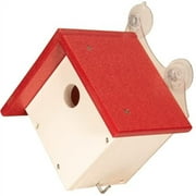 JCs Wildlife Recycled Poly Lumber Window-Mount Wren House (Red)