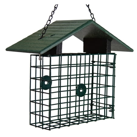 JCs Wildlife XL Suet Cage with Roof (Green)