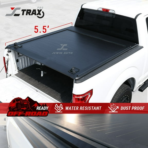 JCwin Auto Retractable Aluminum Tonneau Cover Pro For 2015 - 2020 Ford F-150 with short/5.5' Truck Bed