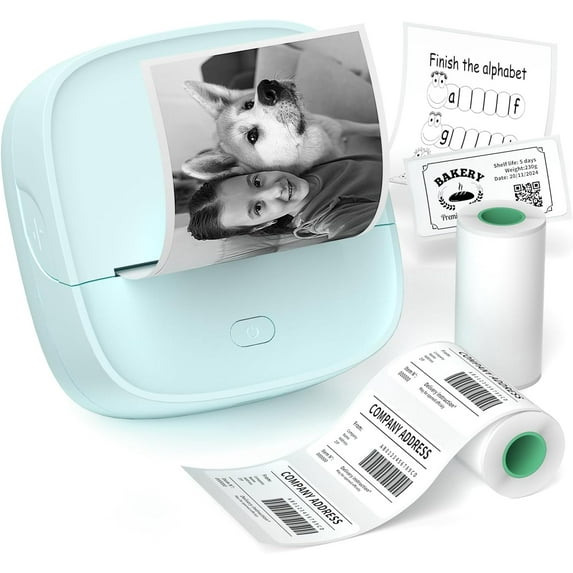 JD-23 Sticker Printer, Mini Portable Thermal Printer Print Pod, Inkless ...