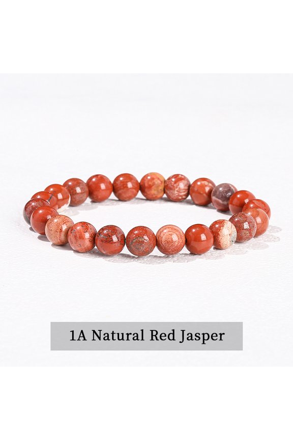 JD 6 8 10mm Natural Stone Beaded Bracelet Obsidian Fluorite Quartz Jasper Healing Beads Bangles Women Men Stretch Yoga Jewelry