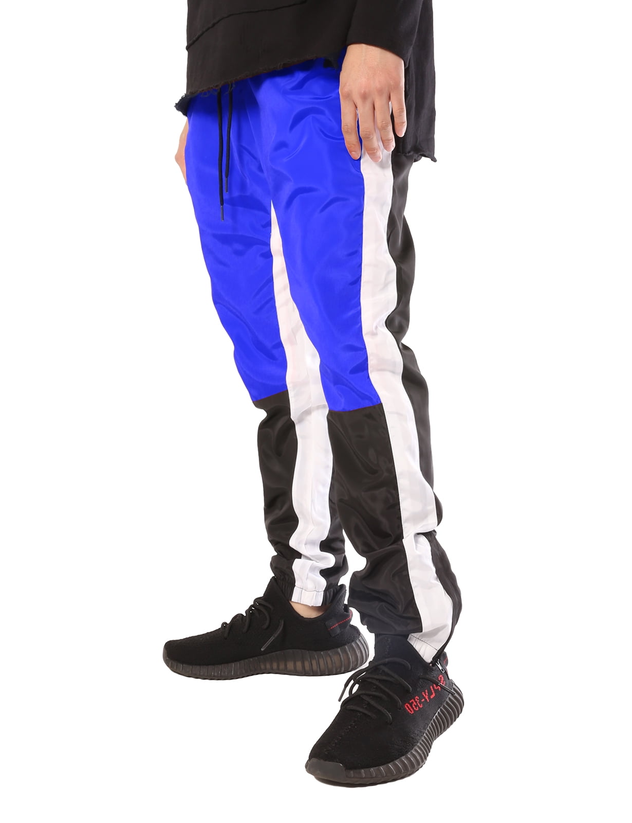 JD Apparel Men s Contrast Windbreaker Track Pants Joggers 3XL Blue TR543 Walmart