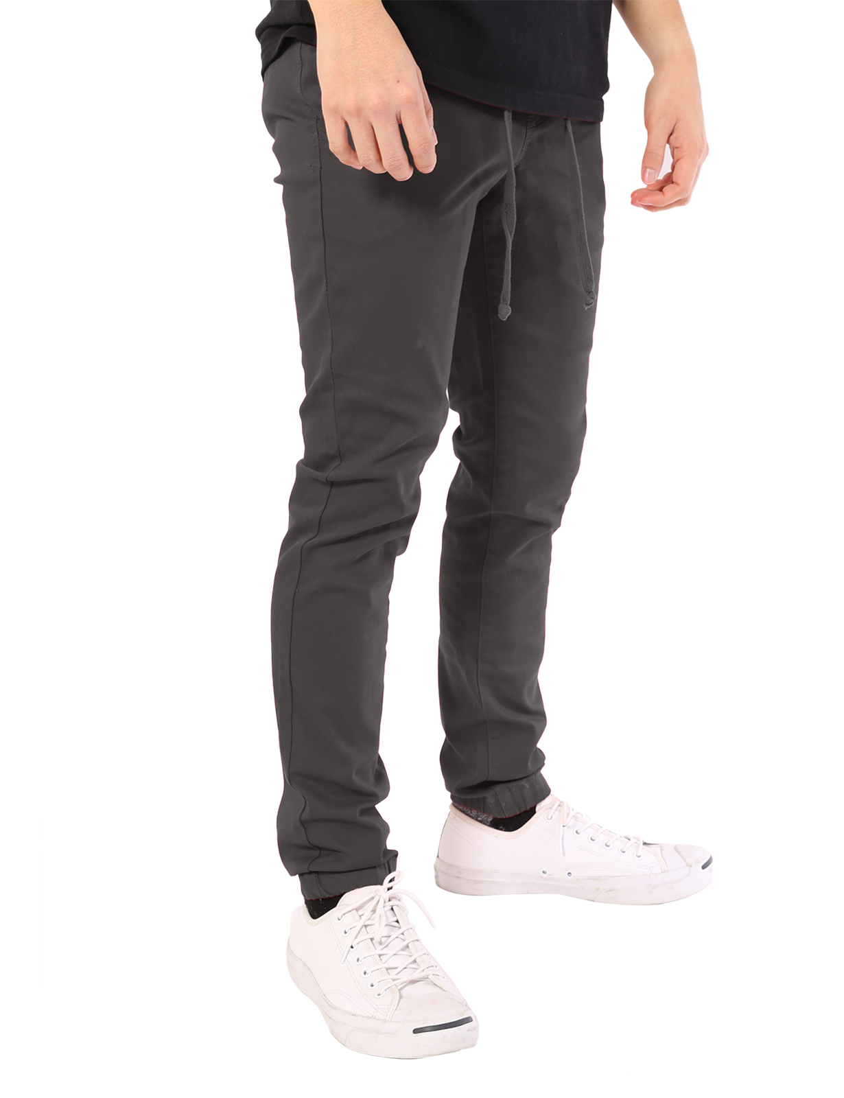 JD Apparel Men's Skinny Fit Harem Joggers 4XL Charcoal
