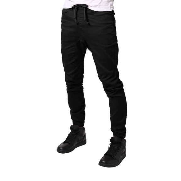 Allsense x Victorious Men's Slim-Fit Twill Drop-Crotch Jogger Pants, Black, 3XL
