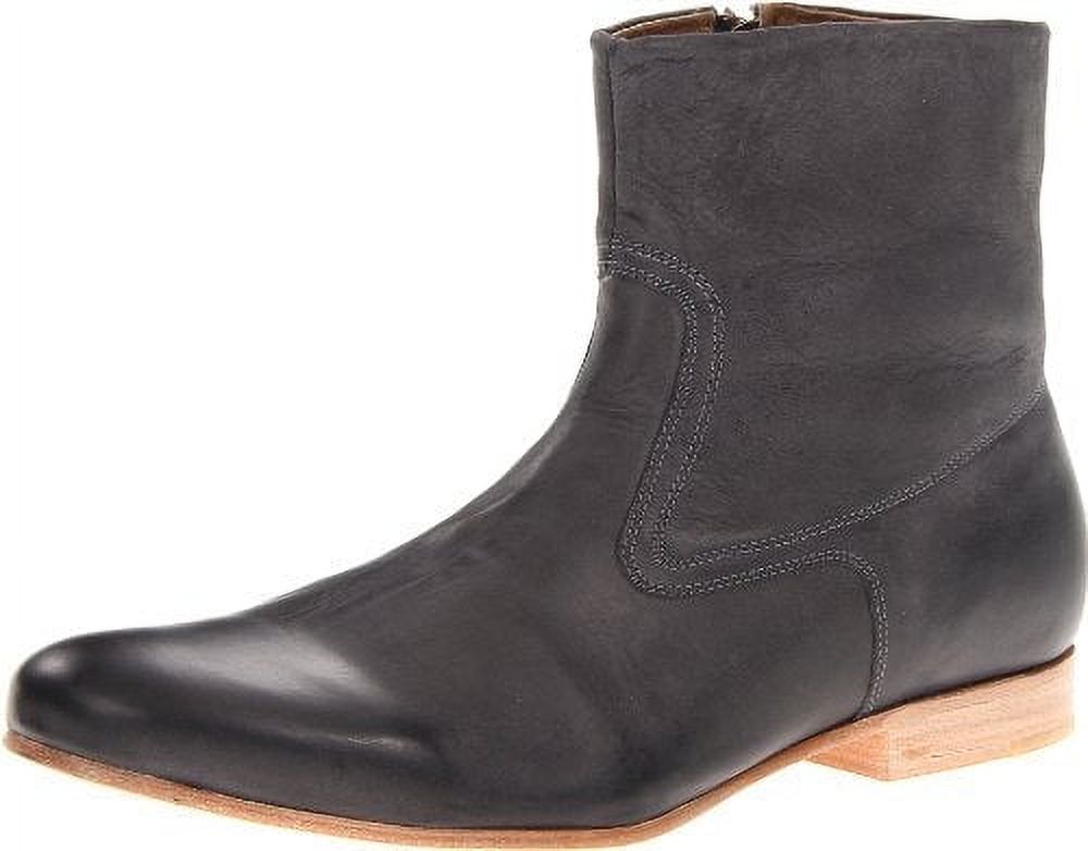 JD Fisk Puck Men's Spring Leather Boots, Black