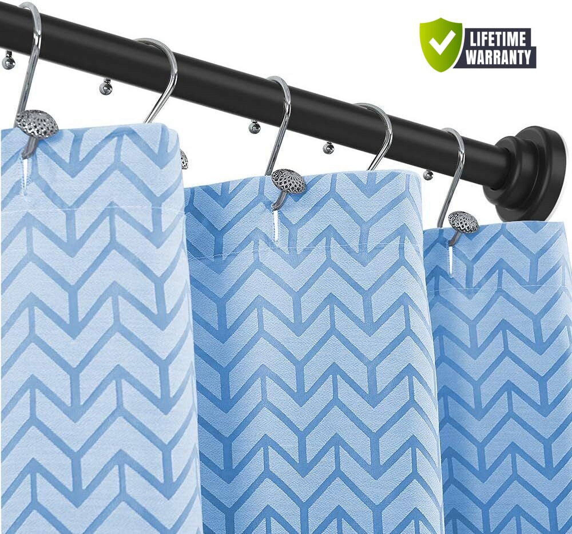 Royal Bath Steel Shower Curtain Tension Rod In Brass, Adjustable