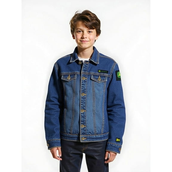 John Deere Boys Denim Trucker Jacket, Sizes 4-16