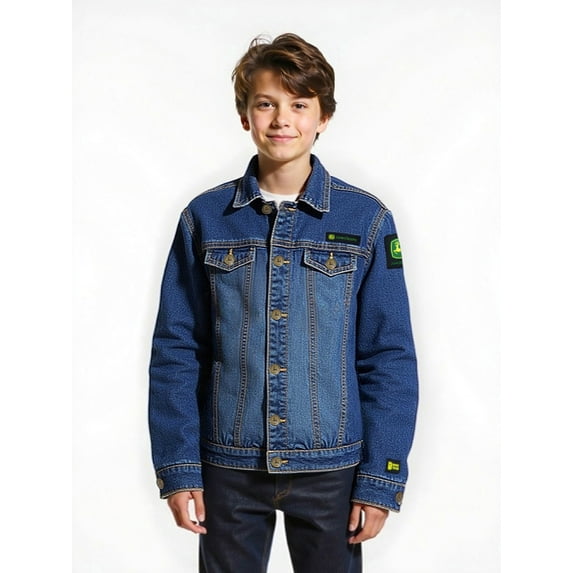 John Deere Boys Denim Trucker Jacket, Sizes 4-16