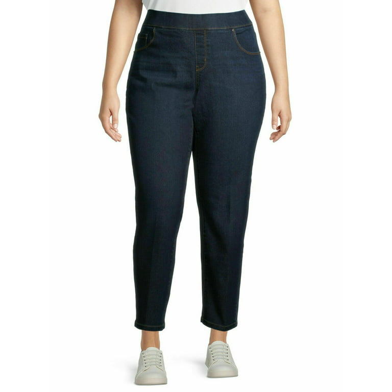 JD/TS Women Plus Size Plus Size Pull On Denim Jeans Pants 0X 1X 2X 3X 4X 5X  