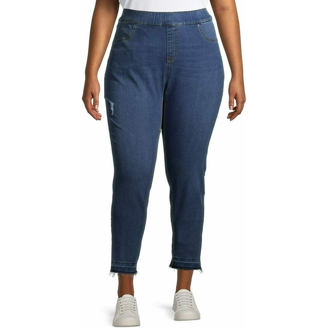 JD/TS Women Plus Size Plus Size Pull On Denim Jeans Pants 0X 1X 2X 3X