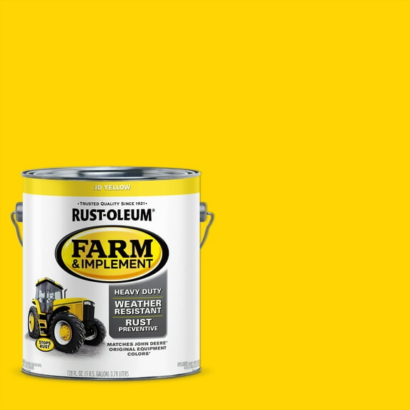 JD Yellow, Rust-Oleum Gloss Farm and Implement Paint- Gallon, 1 Pack