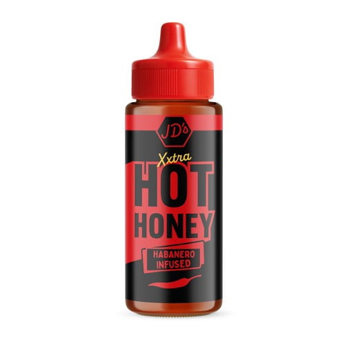 JD's Hot Honey - XXTRA Hot Habanero Infused Honey 260g, British Import (Pack of 2)