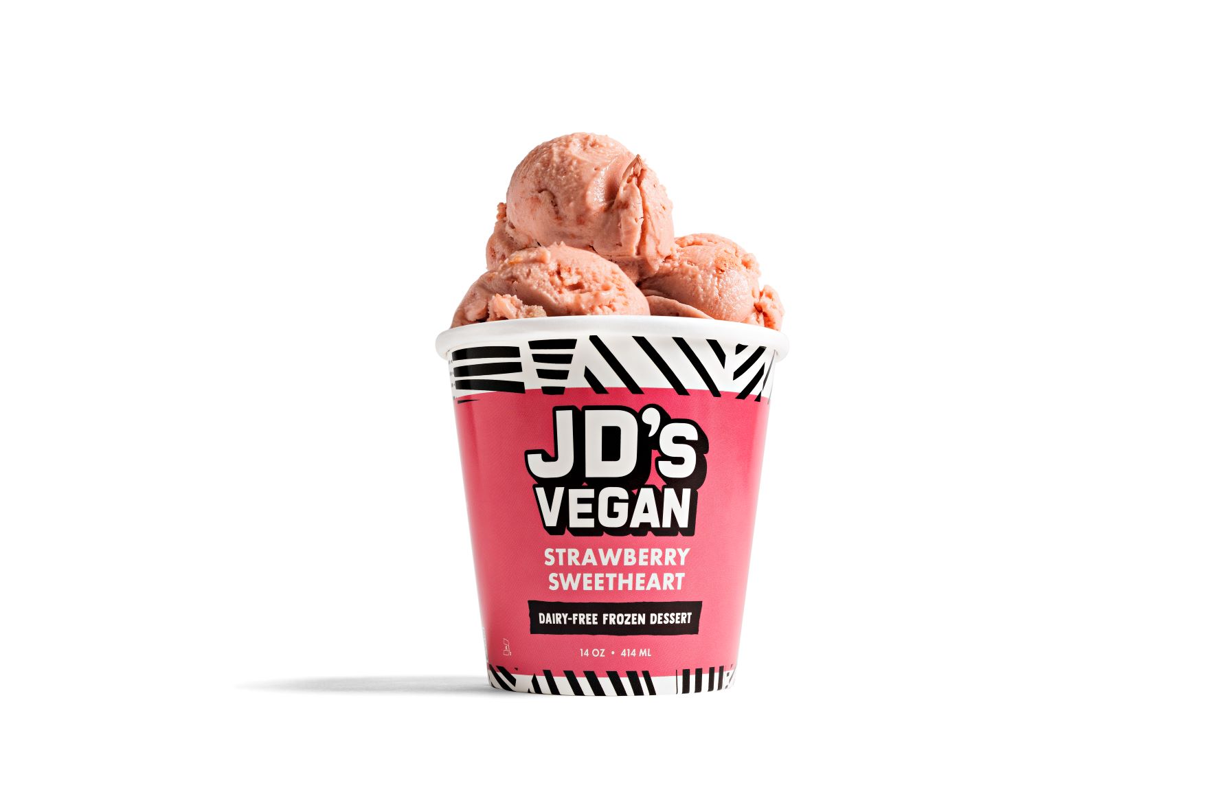 JD's Vegan Strawberry Sweetheart Ice Cream, Pint - image 1 of 10