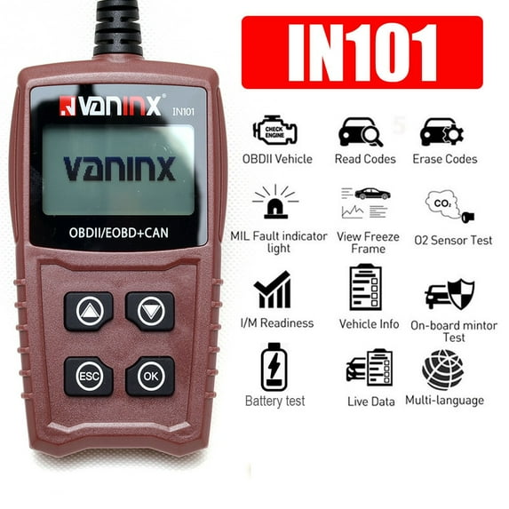 JD101 Code Reader IN101 Obd2 Code Reader Multilingual Car Fault Scanner Code Reader