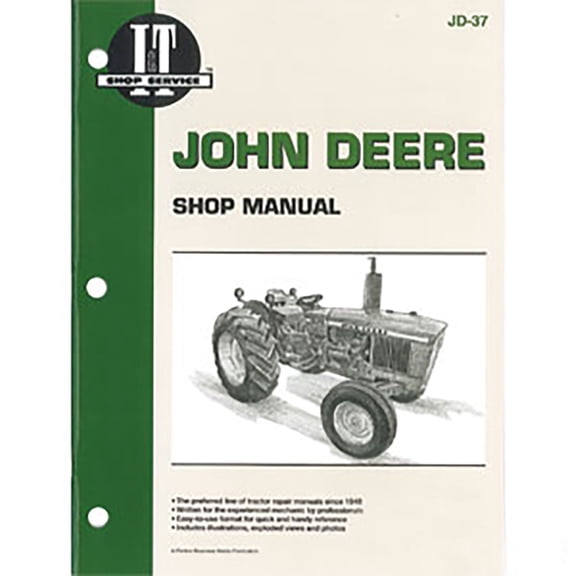 JD37 New Tractor Shop Manual For John Deere Tractors 1020 1520 1530 2020 2030