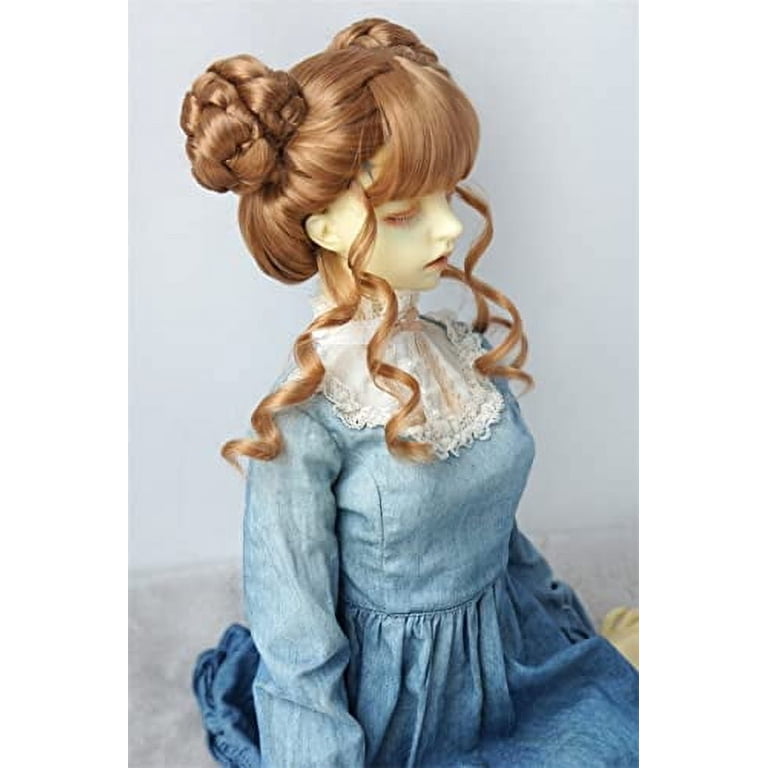 JD729 8-9inch 21-23cm Chinese Twin Buns Synthetic Mohair BJD Wigs