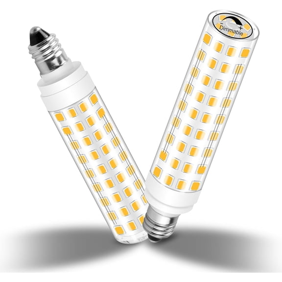 JDE11 120V 100W YANTON Replacement E11 YANTON Bulb 100W Equivalent, 3000K Warm White Mini Candelabra Bulb, Dimmable 10W T4 E11 Bulbs for Chandeliers, Ceiling Fan, Table Lamps, 2 Pack