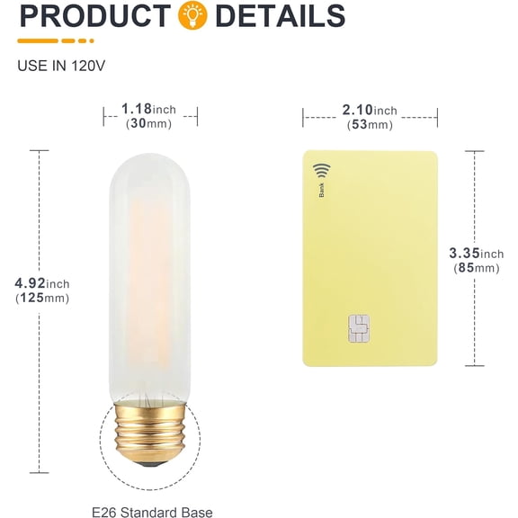 JDE11 75W Halogen Bulb, E11 Mini Candelabra Base, 1050 Lumens, Quartz Glass, 4-Pack