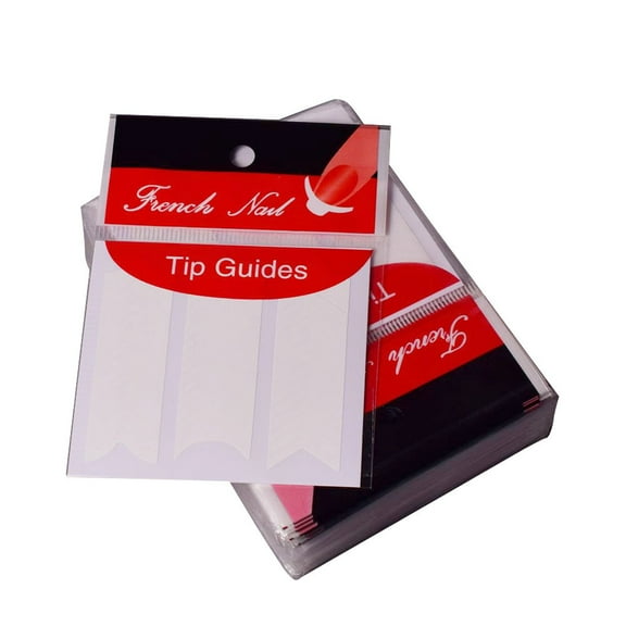 JDEFEG 10Pcs New French Manicure Nail Decorations Tips Tape Sticker Stencil Nail Sticker Patch Stickers Wraps Easy To Apply Nail Decorations White