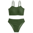 thumbnail image 1 of JDEFEG 2Pcs Girls' Swimwear Summer Beach Tankini Cute Bathing Suits 7-14 Years Old Middle and Older Girls Bikini with Bra Pads Two Piece Swimsuit Ag Size 150, 1 of 7