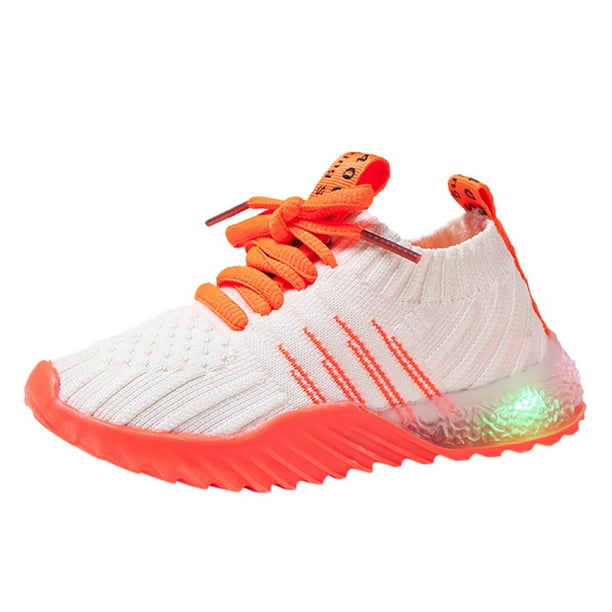 JDEFEG Baby Boys Shoes Size 7 Girls Run Sport Children Kid Baby Color Boys Shoes Led Candy Luminous Baby Shoes Baby Moccasins Toddler Shoes Baby Shoes Toddler Shoes Baby Shoes Orange 24