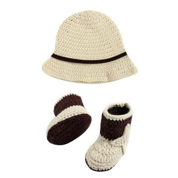JDEFEG Baby Gift Card Baby Knitted Prop Crochet Shoes Cap Cowboy Photography Baby Care Baseball Hat Baby Products Baby Registry Search Polyester Beige One Size