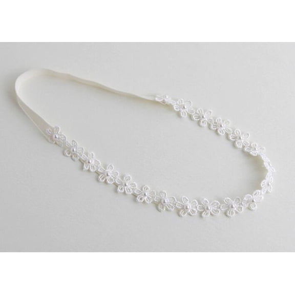 JDEFEG Friends Frame for Door Baby Flowers Elastic Girls Pearl Headbands Princess Lace Hairbands Diamond Baby Care Airplane Baby Boy Stuff White One Size